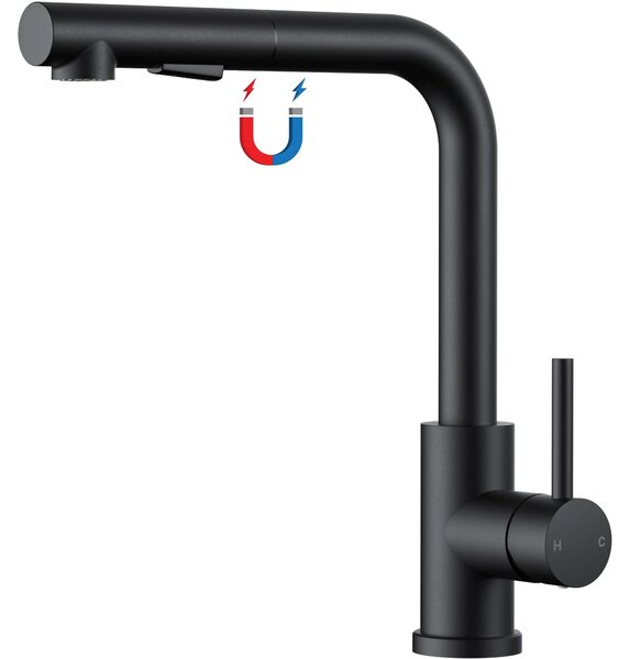 Rubinetto da cucina con soffione estraibile magnetico, 2 getti