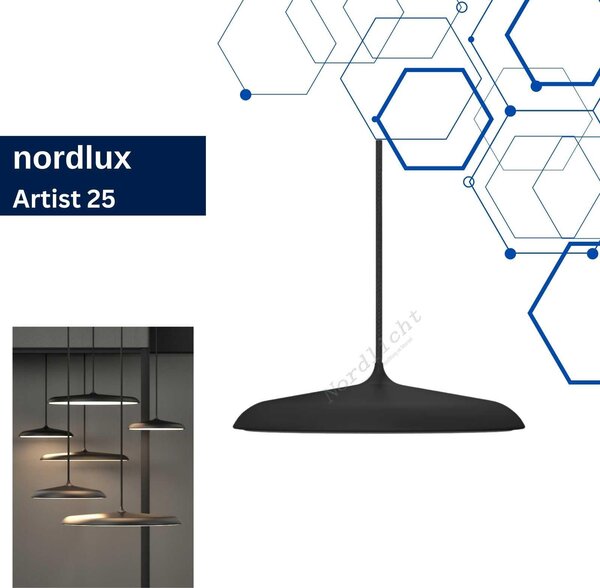 Lampada a sospensione d'artista Lampada a sospensione Ø 25 cm nero