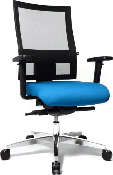 Sedia girevole da palestra, sedia da scrivania, sedia da ufficio Topstar Sitness 60 blu