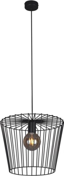 Lampada a sospensione moderna in filo metallico nero Kaja SOUL K-4641