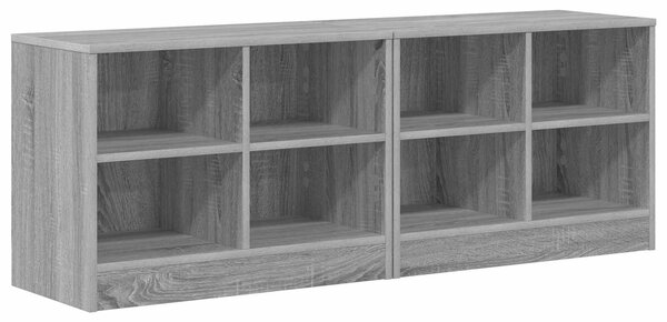 VidaXL Comodino, set da 2 pezzi, grigio Sonoma, 66 x 33 x 48 cm, materiale a base di legno