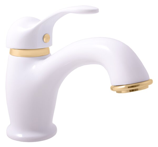 Slezák-RAV Slezák Rav L026BZ Miscelatore per lavabo bianco/oro Colore: bianco/oro, Dimensione: 1/2''