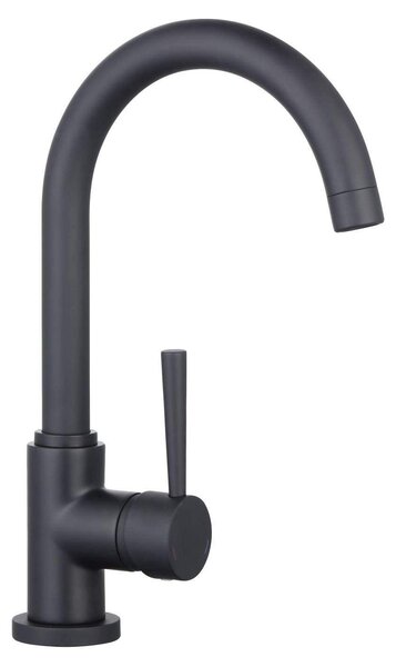 Rubinetto da cucina, girevole a 360°, miscelatore monocomando, finitura nera opaca