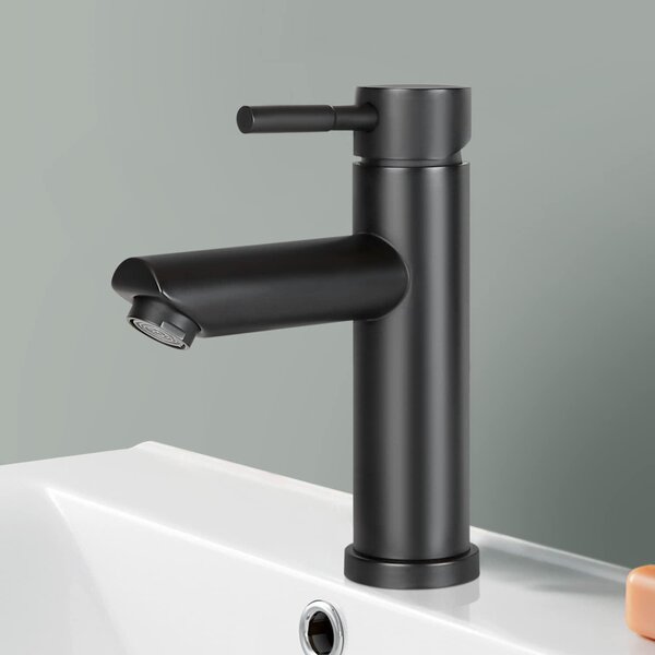 Rubinetto per lavabo da bagno, miscelatore monocomando con rivestimento nero