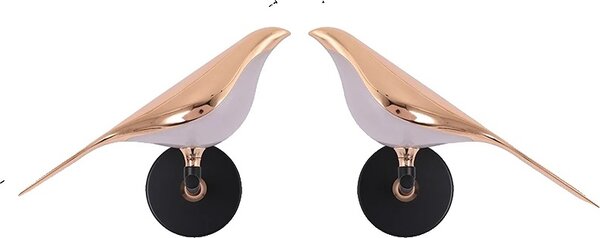 Lampada da parete Vogel, finitura oro rosa, temperatura di colore regolabile, B, variabile