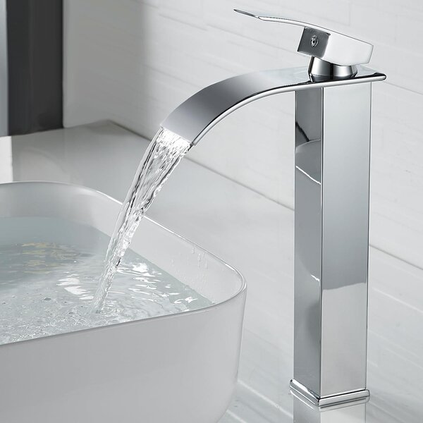 Rubinetto moderno per bagno a cascata, rubinetto per lavabo a cascata, cromato