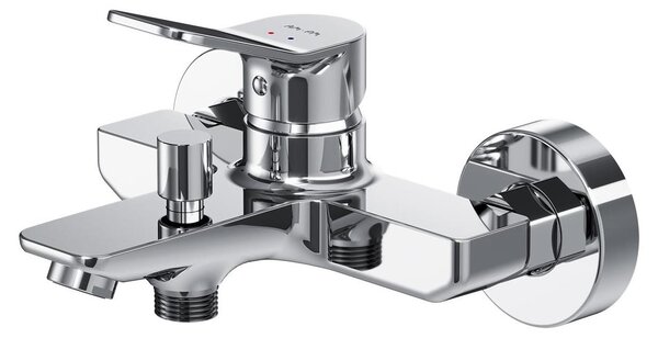 Rubinetto per vasca da bagno con bocchetta di scarico e miscelatore moderno per il bagno