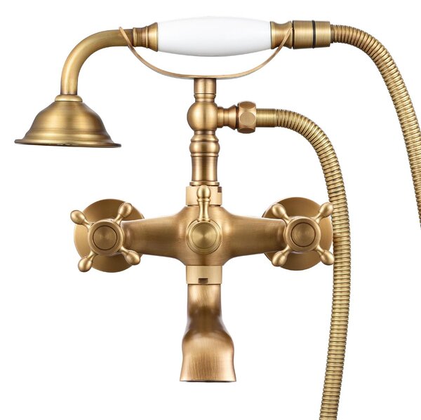 Rubinetto per lavabo in ottone con doccetta manuale