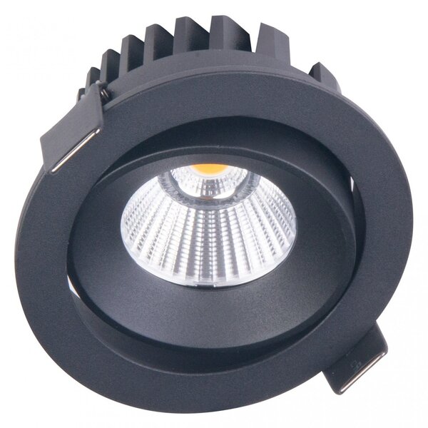 Lampada da incasso a LED a forma di occhio, nera, IP65, CYKLOP H0095 MaxLight