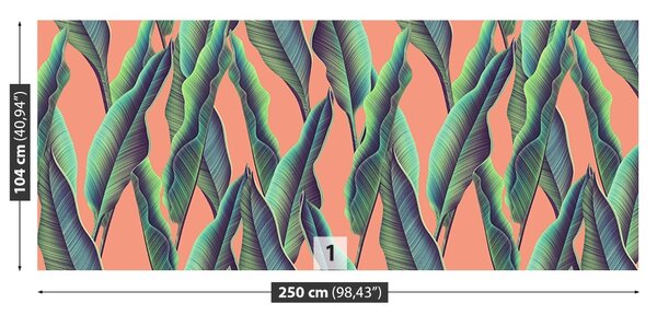 Carta da parati Foglie tropicali 104x70 cm
