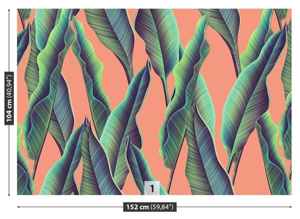 Carta da parati Foglie tropicali 104x70 cm