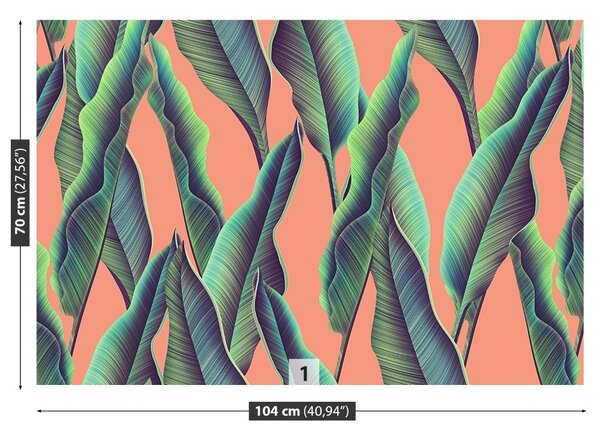 Carta da parati Foglie tropicali 104x70 cm