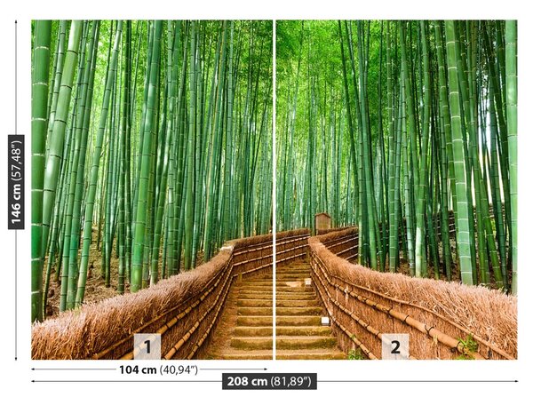 Carta da parati Foresta di bamboo 104x70 cm