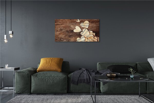 Stampa quadro su tela Cuori 100x50 cm