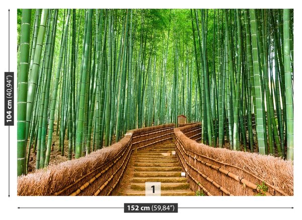 Carta da parati Foresta di bamboo 104x70 cm