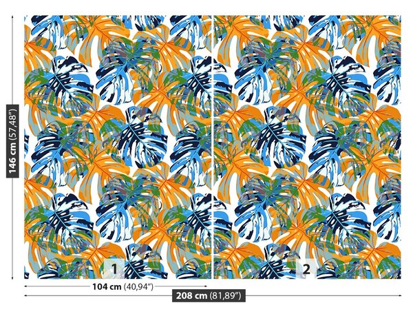 Carta da parati Foglie tropicali 104x70 cm