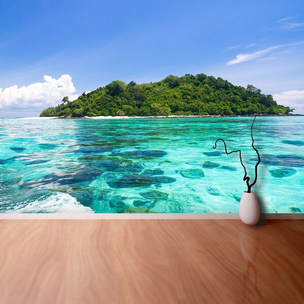 Carta da parati Isola blu 104x70 cm