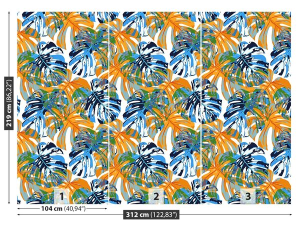 Carta da parati Foglie tropicali 104x70 cm