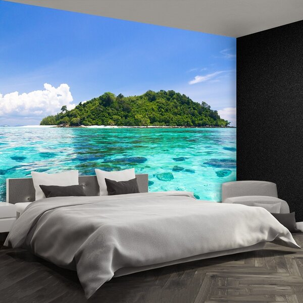 Carta da parati Isola blu 104x70 cm