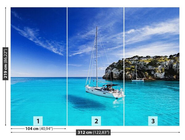 Carta da parati Barca a vela di Menorca 104x70 cm