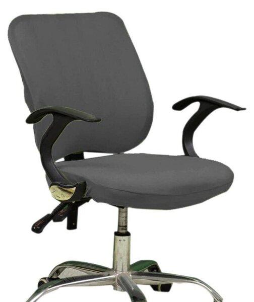 Copertura elastica grigia in poliestere ed Spandex per sedia da ufficio