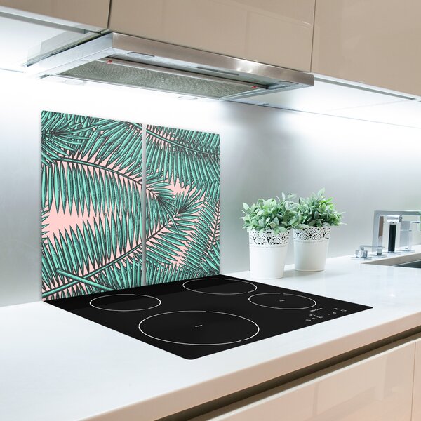 Tagliere in vetro temperato Foglie di palma 60x52 cm