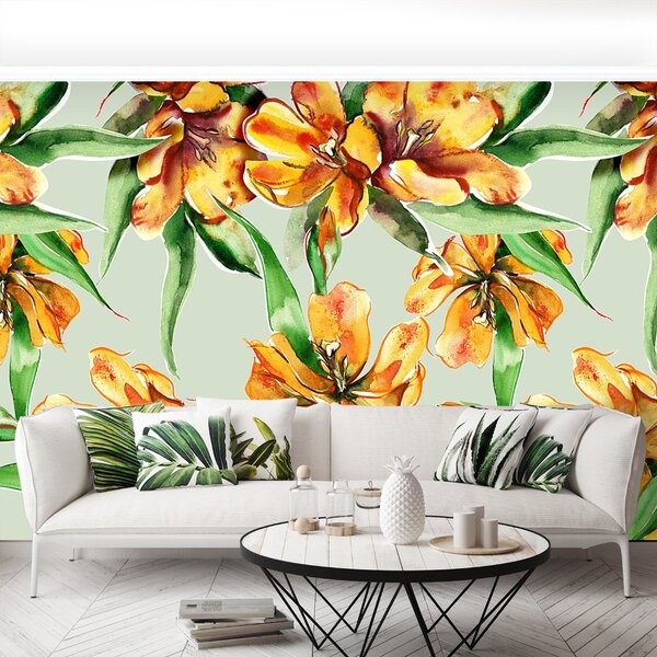 Carta da parati Tulips Flowers 104x70 cm