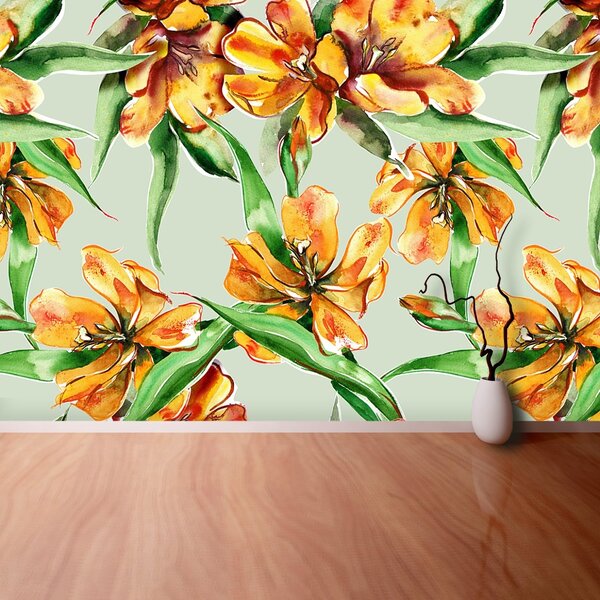 Carta da parati Tulips Flowers 104x70 cm