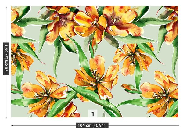 Carta da parati Tulips Flowers 104x70 cm