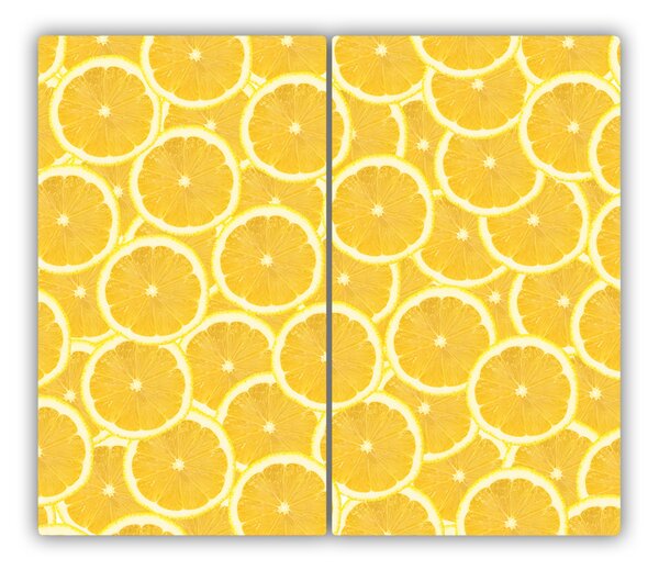 Tagliere in vetro temperato Fette di limone 60x52 cm