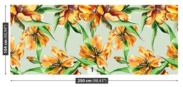 Carta da parati Tulips Flowers 104x70 cm