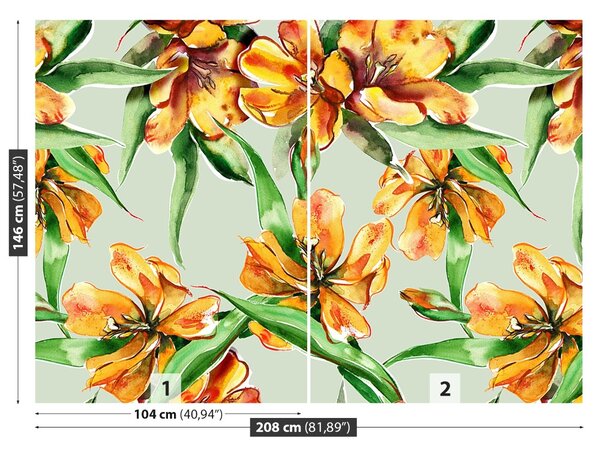 Carta da parati Tulips Flowers 104x70 cm