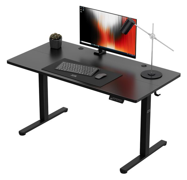 Mark Adler Leader 7.3 Electric Desk Nero 140x60 cm, altezza regolabile 72-118 cm, pannello ErgoHub Flex, gestione dei cavi, capacità di carico fino a 50kg