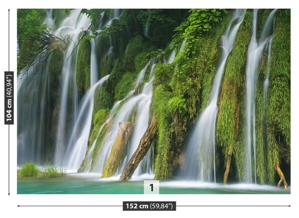 Carta da parati Croazia Waterfalls 104x70 cm