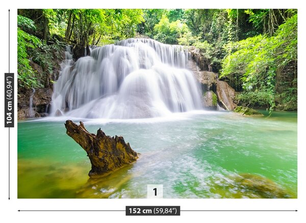 Carta da parati Cascata nella foresta 104x70 cm