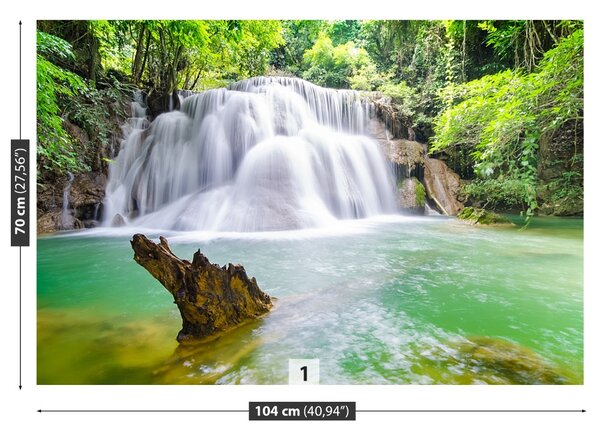 Carta da parati Cascata nella foresta 104x70 cm