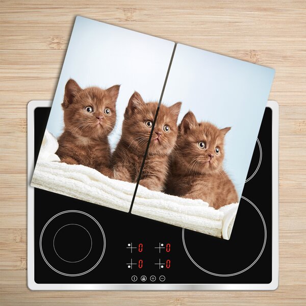 Tagliere in vetro Chatter Cats 60x52 cm