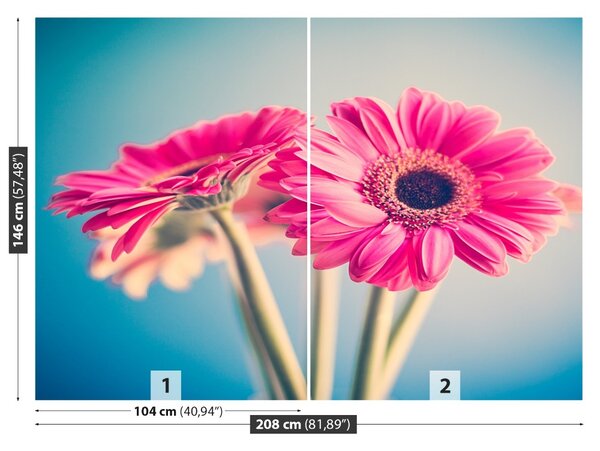 Carta da parati Fiori rosa 104x70 cm