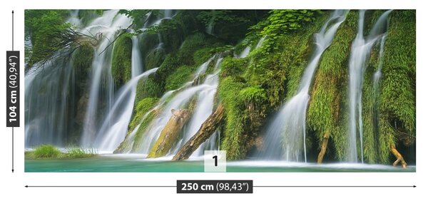 Carta da parati Croazia Waterfalls 104x70 cm