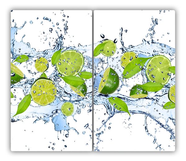 Tagliere in vetro Calce e acqua 60x52 cm