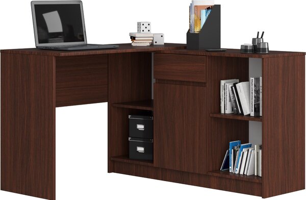 Akord Scrivania Angolare Con Alzata Colore Wenge 120X126X79 Cm