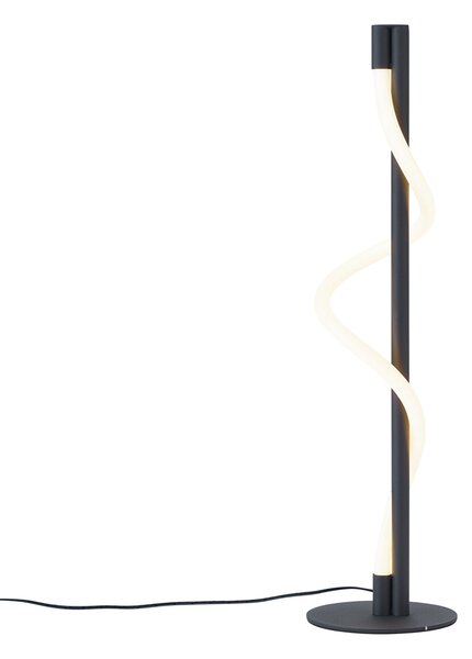Lampada da tavolo moderna nera con LED dimmerabile a 3 livelli - Twirl