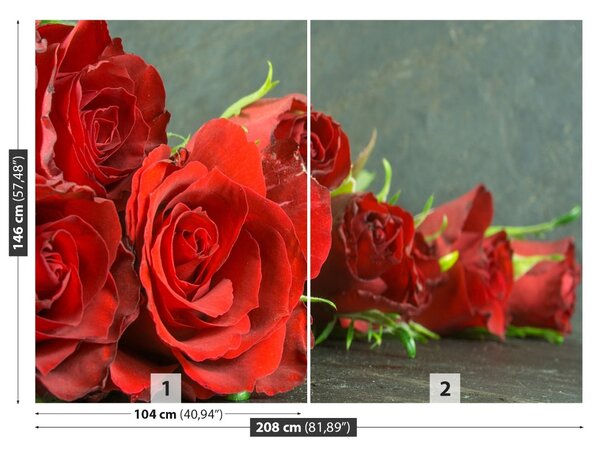 Carta da parati Rose rosse 104x70 cm