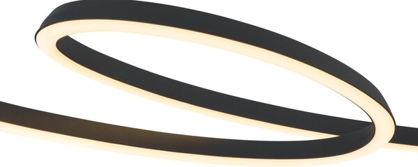 Lampada a sospensione scandinava nera 110 cm con LED dimmerabile a 3 livelli - Circuit