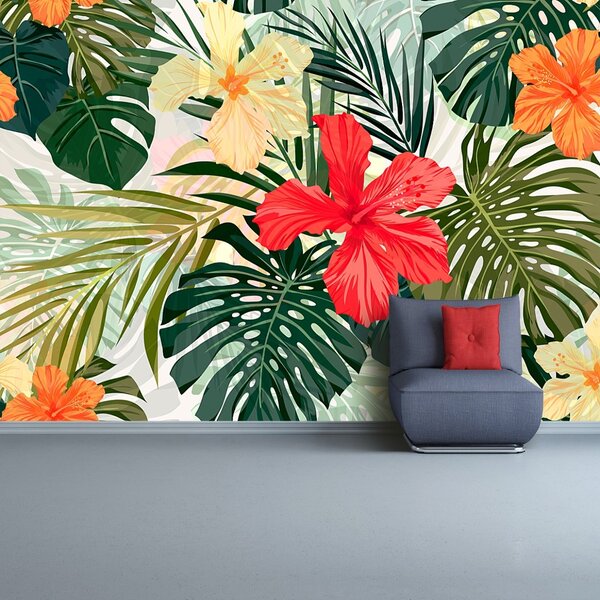 Carta da parati Piante hawaiane 104x70 cm