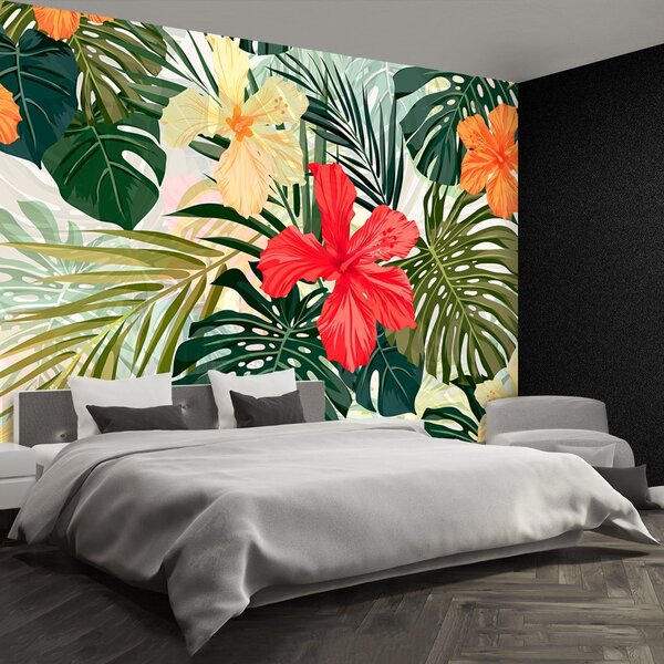 Carta da parati Piante hawaiane 104x70 cm
