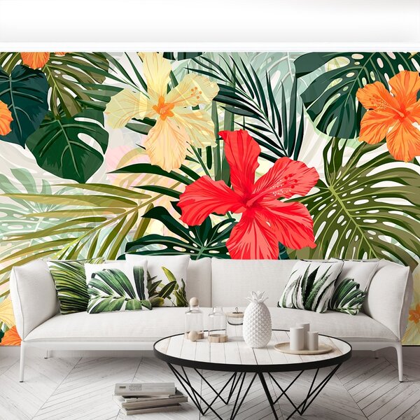 Carta da parati Piante hawaiane 104x70 cm
