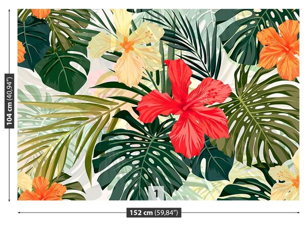Carta da parati Piante hawaiane 104x70 cm