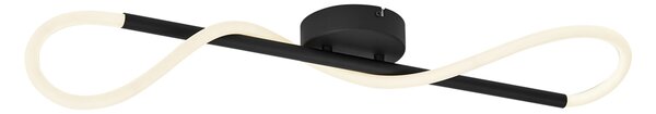 Plafoniera moderna nera con LED dimmerabile a 3 livelli - Keri