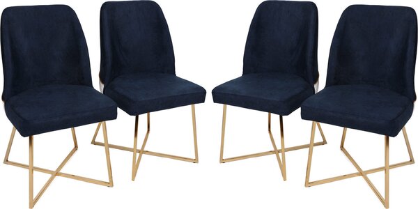 Skye Decor, Madrid 908 V4, set di sedie (4 pezzi), oro, 100% METALLO, 50 x 49 x 90 cm